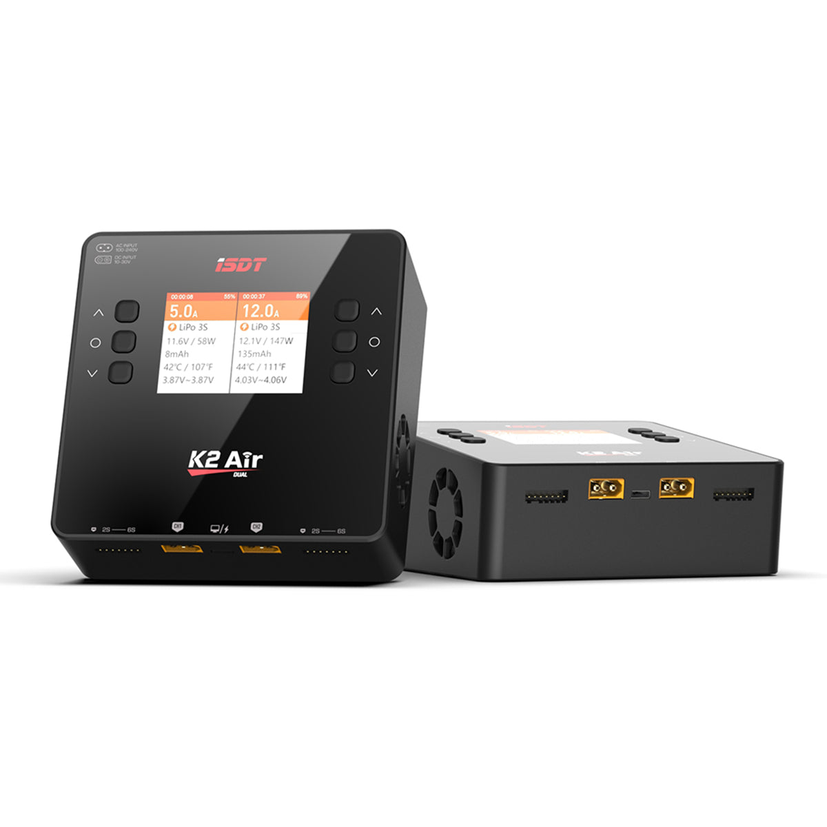 K2 Air Bluetooth Remote Control Lipo Charger,AC/DC 200W/500Wx2 20A Smart Balance Discharger/Charger