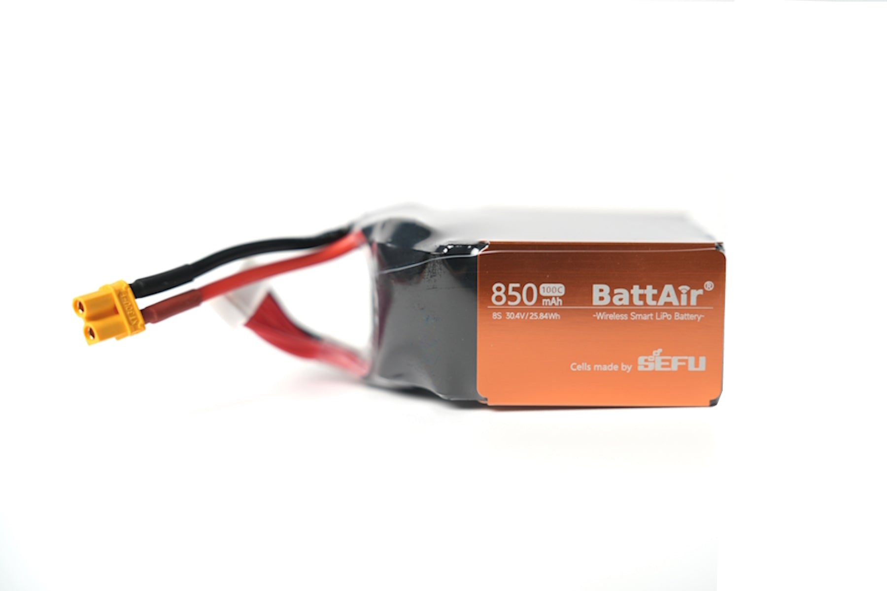 ISDT 30.4V Smart Lipo Batteries 8S 850mAh 100C BattAir RC Car Battery with XT-60 Connector Hobby Batteries with Lipo Bag for RC Airplanes, Helicopters, Planes, Boats 1:10, Mobile Phone Controllable (1 Pack) ISDT Shop