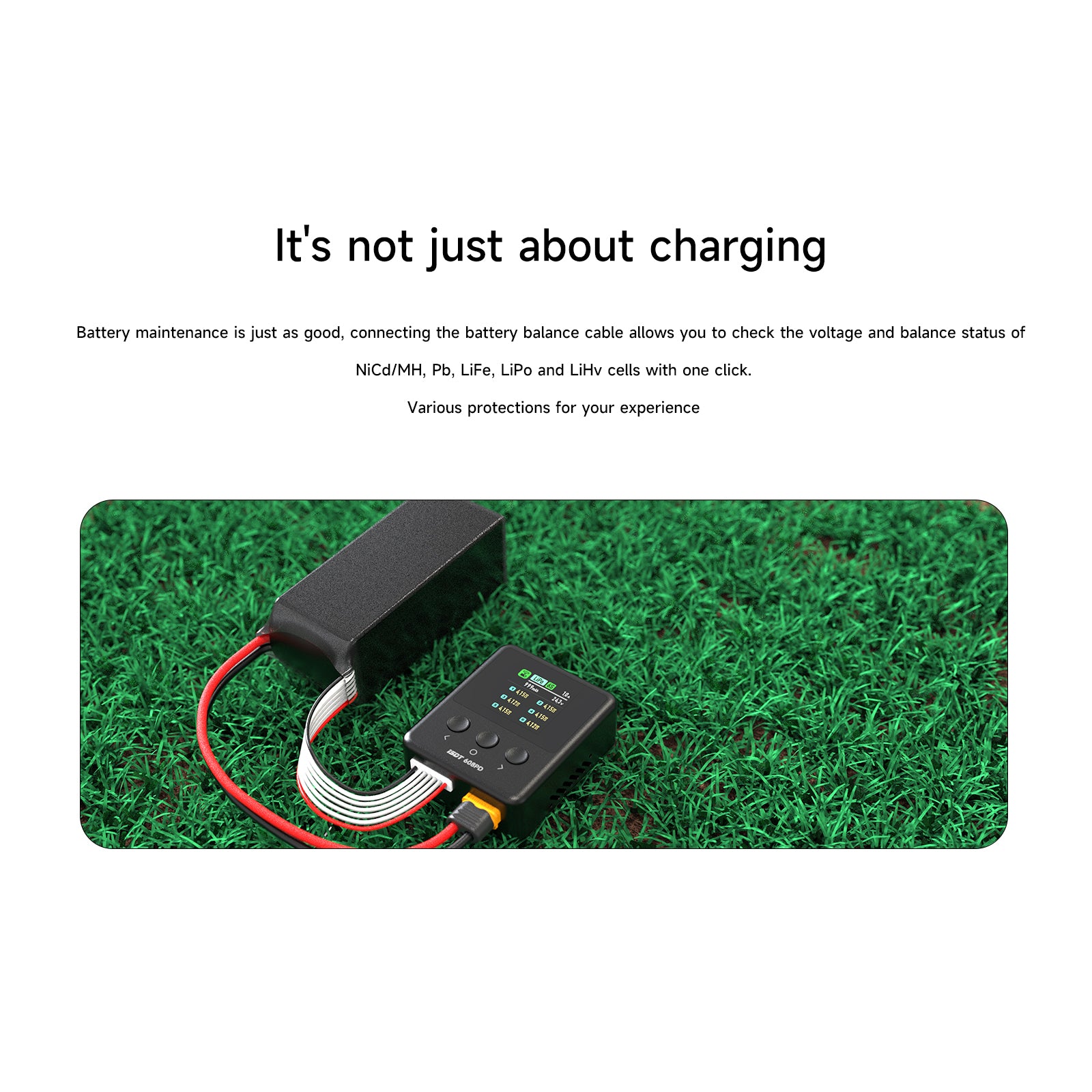 ISDT 608PD Lipo Charger,DC 240W/10A USB C 140W/5A Smart Digital Charger for  RC Batteries,Universal Balance Discharge Charger for LiFe/Lilon/LiPo/LiHV  