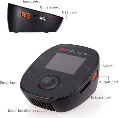 ISDT T6 Battgo Lipo Battery Charger/Discharger, Balance Charger Discharger 35A 780W DC 2-6S LCD Display Digital Smart Battery Balance Charger for Li-Po Li-Hv Li-Ion Li-Fe NiMH Ni-Cd Pb ISDT Shop