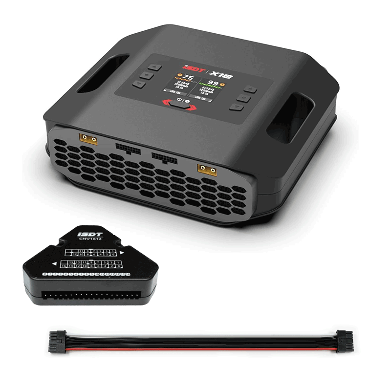 X16 Lipo Charger+2PCS CNV1612 +1 Balance Cables for X16 Charger Set ISDT Shop