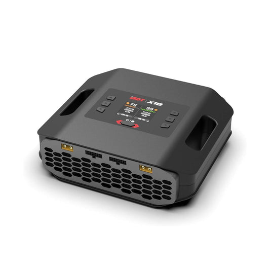X16 Lipo Charger,1100W x 2/20A x 2 Dual Channel Lipo Charge and Discharge Cycle Balance Charger for 2~16S Batteries ISDT