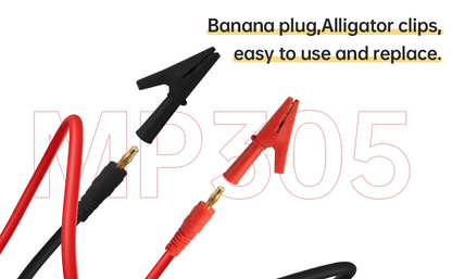 ISDT MR30 Output Cable Silicone Wire For MP305 Power Supply, 4mm Banana Plug with Replaceable Alligator Clips ISDT Shop