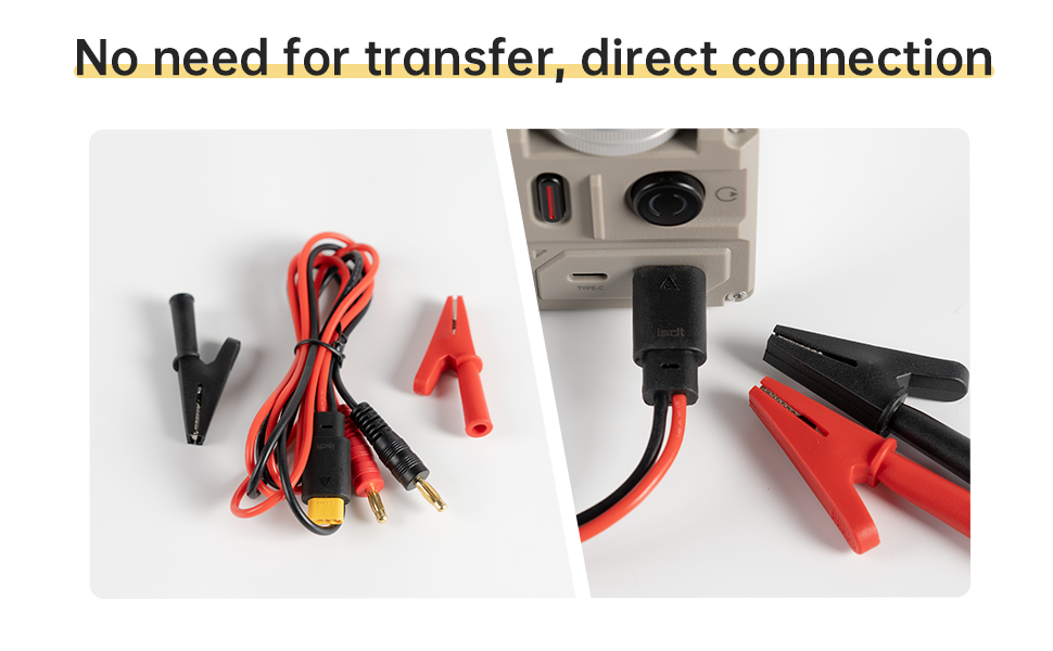 ISDT MR30 Output Cable Silicone Wire For MP305 Power Supply, 4mm Banana Plug with Replaceable Alligator Clips ISDT Shop