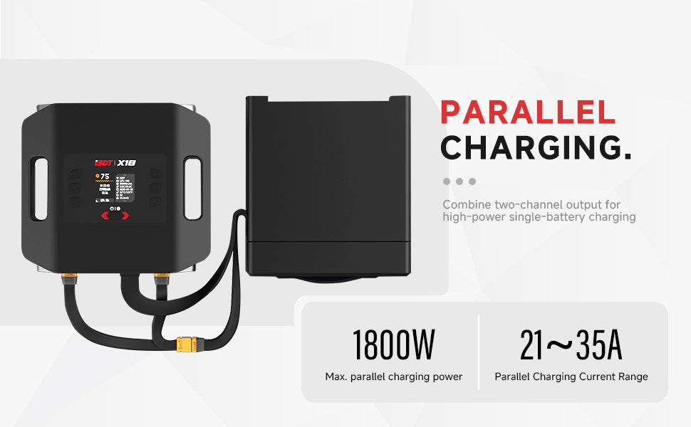 X16 Lipo Charger,1100W x 2/20A x 2 Dual Channel Lipo Charge and Discharge Cycle Balance Charger for 2~16S Batteries ISDT