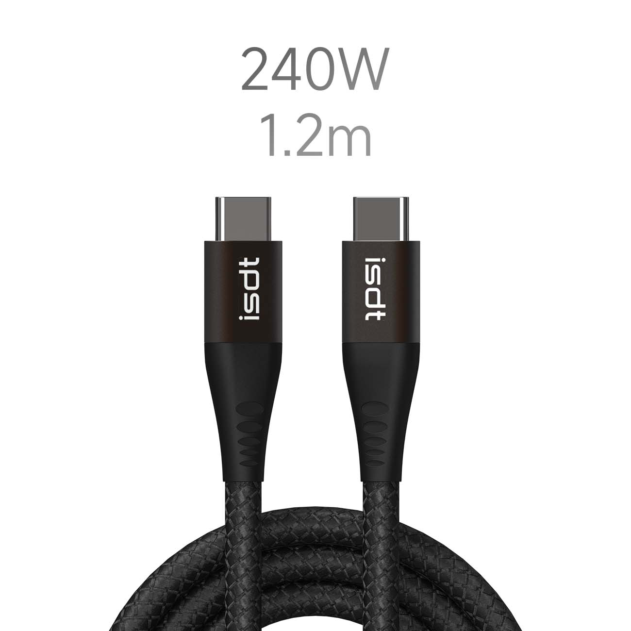 USB C Charger Cable,100W/240W Fast Charge USB C Cable,1.2m/2m USB C to USB C Cable for Phone,USB-C Data Lead Compatible with MacBook Pro/Samsung/Switch/PS5/Xiaomi/Huawei etc ISDT