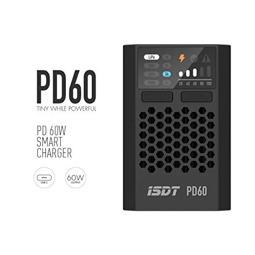 PD60 60W 6A Lipo Balance Charger,RC Battery Balance Charger ,Portable Lipo Charger for Lipo Batteries ISDT