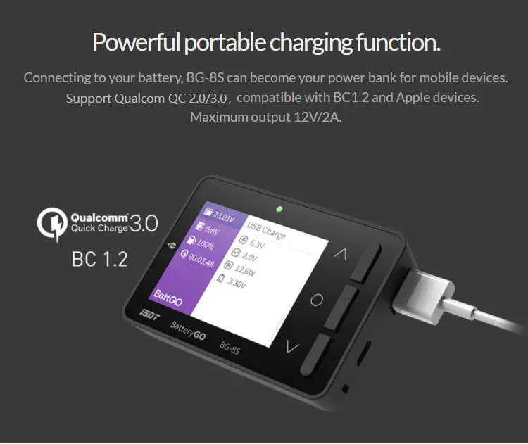 BG-8S Battery Meter, LCD Display Digital Battery Capacity Balance Checker for LiPo Batteries ISDT